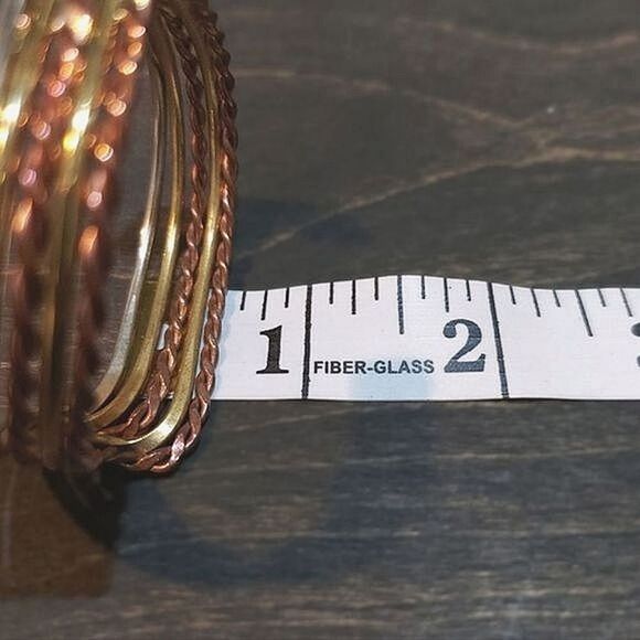 Vtg mixed metal wire cuff bracelet - Picture 9 of 9